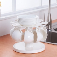 工廠直銷 日式創意塑料杯架 瀝水收納架廚房桌面置物架 水杯掛架